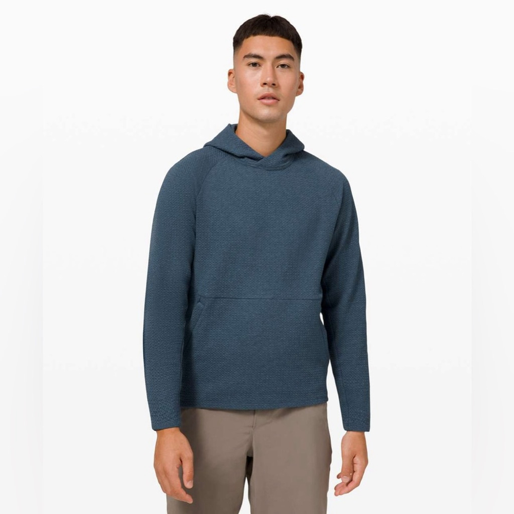 Lululemon At Ease Hoodie Heathered Iron Blue / Black